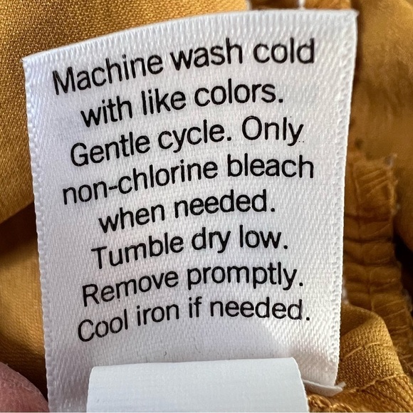 NWOT NINE WEST Women's Tie Waist Wrap Top Blouse Mustard Yellow Size XS - Picture 16 of 16